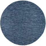 KADIMA DESIGN Flachwebteppich,, einfarbig, aus Polypropylen, Dunkelblau | 80 cm
