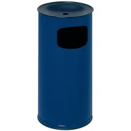 Proregal Klassischer runder Kombiascher HxBxT 71 x 35,5 x 35,5 cm Verzinkter Stahl Blau