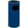 Proregal Klassischer runder Kombiascher HxBxT 71 x 35,5 x 35,5 cm Verzinkter Stahl Blau