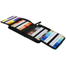 ECD Germany Dual Brush Pen Set 120 Farben, Wasserbasis Doppelfasermaler Set