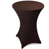 ESTEXO Home&Garden Stehtischhusse Ø 60,70,80 cm - versch. Farben - Stehtischhusse Stehtisch Bistrotisch Husse Tischhusse Stehtischhussen (Ø 60 cm, Dunkelbraun)
