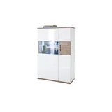 U N O Sports uno Highboard Zypern ¦ weiß ¦ Maße (cm): B: 90 H: 135 T: 37.0
