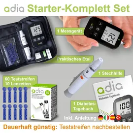 diabetikerbedarf adia Blutzuckermessgeräte-Set (mg/dl) + 60 Teststreifen 1 St Set