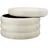 Tectake Sitzhocker mit Stauraum Bouclé 67 x 42 x 67 cm Creme-weiß
