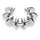 Liebeskind Berlin Ohrstecker Spikes Edelstahl silber 1,9 cm