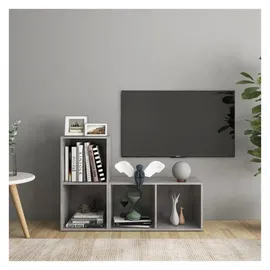 vidaXL TV-Schränke 2 Stk. Betongrau 72x35x36,5 cm Holzwerkstoff