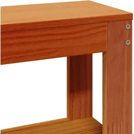 vidaXL Kopfteil mit Ablagen Wachsbraun 160 cm Massivholz Kiefer