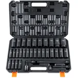 Vevor Schlagschrauber-Set, 34-teilig, 6-Punkt-12,7-cm-Antrieb, Bit-Ratschen-Werkzeugset-Koffer