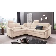 Home Affaire Ecksofa HOME AFFAIRE "Cardoso L-Form", beige (creme), B:249cm H:90cm T:209cm, Luxus-Microfaser Lederoptik (100% Polyester);Luxus-Microfaser (100% Polyester);Luxus-Microfaser ALTARA NUBUCK (100% Polyester);Struktur (100% Polyester), Sofas, Ecksofa,