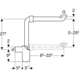Geberit 151.116.11.1 Raumsparsiphon
