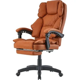 Trisens Chefsessel Lederoptik Hellbraun