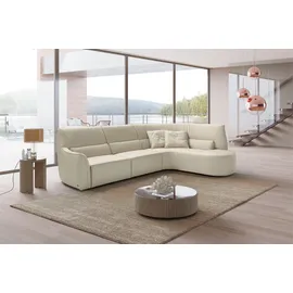 Egoitaliano Eckcouch Leder 3-1 Garnitur Beige