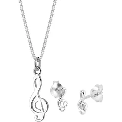 Elli Notenschlüssel 925 Sterling Silber Schmuck-Set   Damen