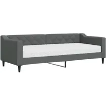 vidaXL Tagesbett mit Matratze Dunkelgrau 80x200 cm Stoff1847438