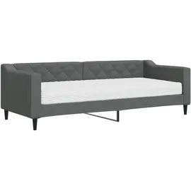 vidaXL Tagesbett mit Matratze Dunkelgrau 80x200 cm Stoff1847438