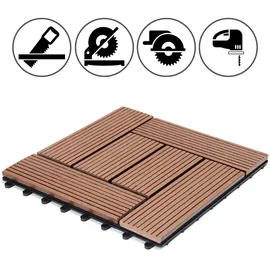 CASARIA WPC Fliesen 55x Mosaik Terrakotta