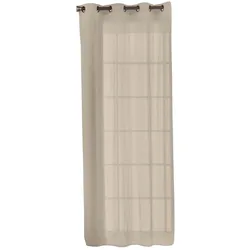 Glatte Gardine 200x260 cm Baumwolle hergestellt in Spanien Ftr 6 Beig Naturals