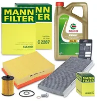 Mann-filter Inspektionspaket A + 5L CASTROL EDGE FST 5W-30 LL für Mercedes-Benz