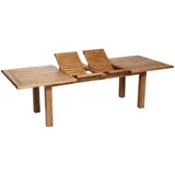Merxx Comodoro Doppelausziehtisch 260 x 100 x 73 cm braun