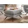 KAWOLA Hochlehnsessel CHARME Cord 70 x 110 x 80 cm hellgrau mit Hockerbank