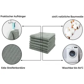 ZOLLNER Handtuchset 50 x 70 cm grau 6-tlg.