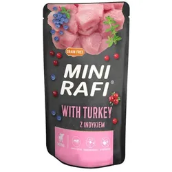 RAFI Mini Nassfutter mit Pute, Heidelbeeren und Preiselbeeren für kleine Rassen 150g
