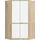 Akord Eckschrank 100 x 180 x 50 cm Weiß/Eiche