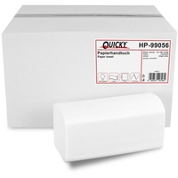 Quicky Papierhandtücher | 2-lagig | weiß | 24 x 21cm | 3000 Handtücher