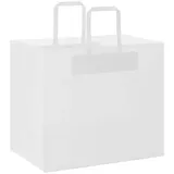 vidaXL Papiertragetaschen 250 Stk. mit Henkeln Weiß 32x22x28 cm