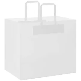 vidaXL Papiertragetaschen 250 Stk. mit Henkeln Weiß 32x22x28 cm