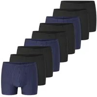 SCHIESSER Retro Boxershorts blau/schwarz M 9er Pack