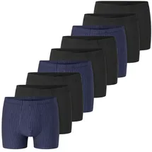 SCHIESSER Retro Boxershorts blau/schwarz M 9er Pack