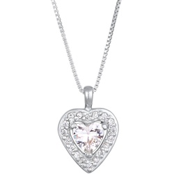 Elli Herz Zirkonia Anhänger Liebe 925 Silber Ketten   Damen