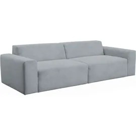 werk2 Sofa WERK2 "Zeus 3-Sitzer, B/T: 256/105 cm, Big-Sofa, modern & bequem", grau, B:256cm H:70cm T:105cm, 90% Polyester, 10% Nylon, Sofas, 2-Sitzer-Sofa, Curvy Trend 3-Sitzer mit urbaner Optik