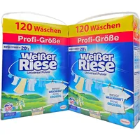 2x Weißer Riese Universal Pulver 120 WL Vollwaschmittel Kalt-Aktiv 20° 2x 6KG