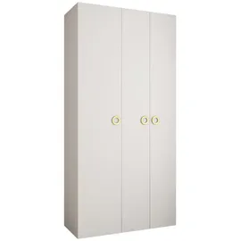 abiks möbel Drehtürenschrank COMO 120 x 245,5 x 40 cm Weiß/Gold