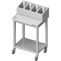Stalgast Besteck- und Tablettwagen 655 x 500 x 1100 mm Edelstahl Weiß
