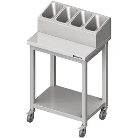 Stalgast Besteck- und Tablettwagen 655 x 500 x 1100 mm Edelstahl Weiß
