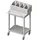 Stalgast Besteck- und Tablettwagen 655 x 500 x 1100 mm Edelstahl Weiß