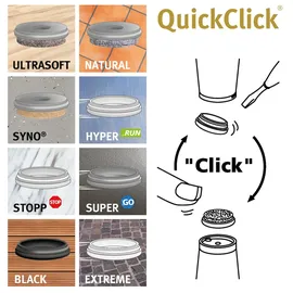 QuickClick Wagner QuickClick® Filzgleiter Möbelgleiter Stuhlgleiter Ersatz - 8er-Set Ersatzgleiter austauschbar ersetzbar - Wollfilz Ultrasoft - Durchmesser Ø 25 mm - für Basis Ø 25 mm - Made in DE - 15829400