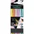 Brush Pen Set 6 St. Pastell Schwarz/Mehrfarbig