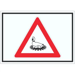 Achtung Brutzeit Aufkleber Symbol A9 (37x52mm)