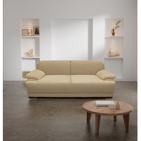 DOMO. collection Sofa Telos, 2-Sitzer Boxspringsofa mit Boxspringfederung, zeitlose 2er Couch mit breiten Armlehnen, Polstergarnitur 186 x 96 x 80 cm (BxTxH), beige (hell)