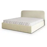 masseno Polsterbett, Creme, Holz, 140x200 cm, Schlafzimmer, Betten, Polsterbetten