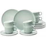 SELTMANN WEIDEN Kaffeeservice SELTMANN WEIDEN "Sento Home, Geschirr-Set, 18-teilig", aura mint, 18 Stk., Porzellan, Geschirr-Sets, harmonisch geschwungene Form
