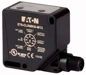 Eaton 166928 Optische Sensoren Reflexlichttaster Farberkennung 3 NO NPN Ausgänge RS485-Anschluss möglich - Projektieren 8-Draht 10 - 30 V DC Sn = 450 mm St E76-CLRMKRS-M12