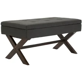 CLP Sitzbank Namaro Stoff Dunkelgrau/Antik 110 x 40 x 48 cm