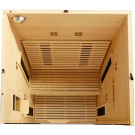 Dewello PALERMO 135x120 für 1-2 Personen aus Hemlockholz mit Vollspektrumstrahlern