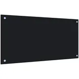 vidaXL Küchenrückwand Schwarz 80x40 cm Hartglas