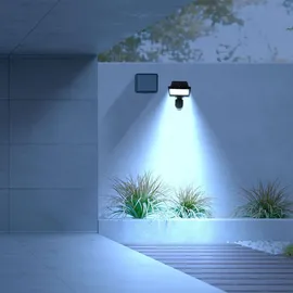 casativo-lighting Solar LED Wand Fluter 12 W 225,0 cm inkl. PIR-Sensor schwarz